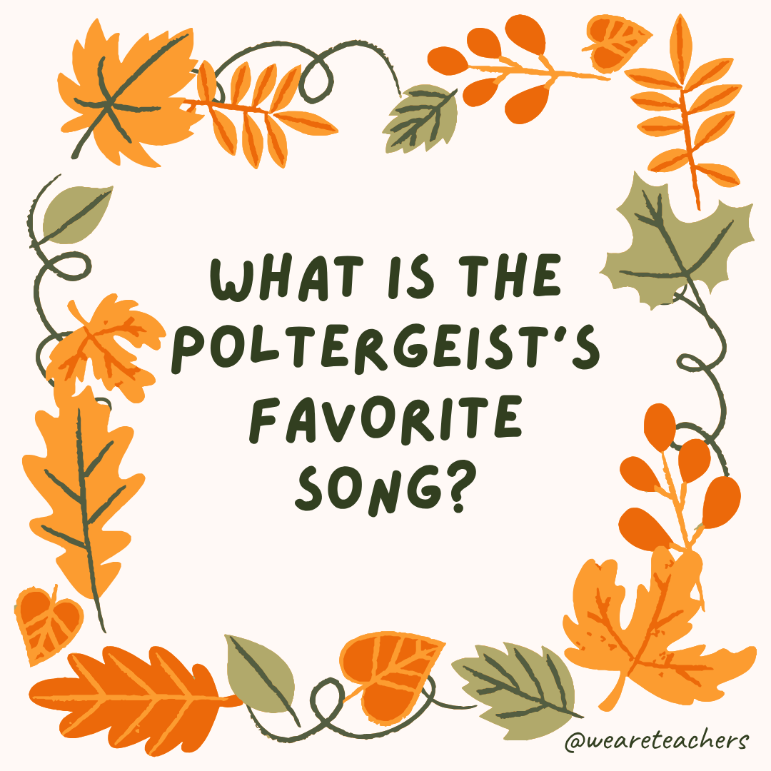 an image of a fall joke surrounded by fall leaves and vines
