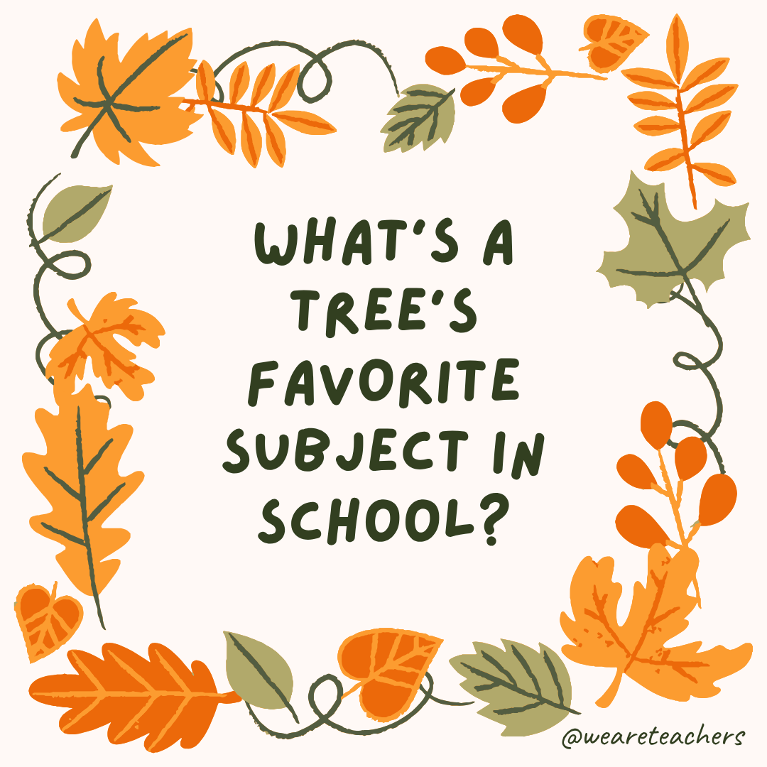 an image of a fall joke surrounded by fall leaves and vines