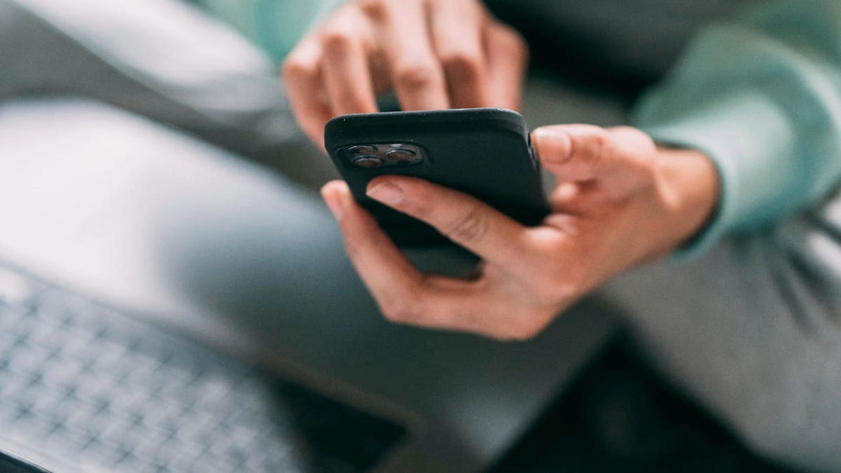 person using phone