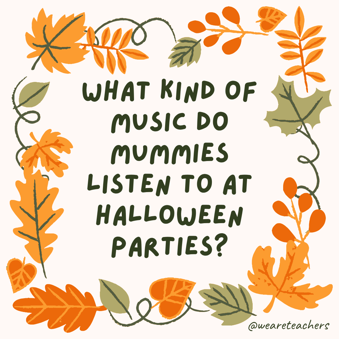 an image of a fall joke surrounded by fall leaves and vines