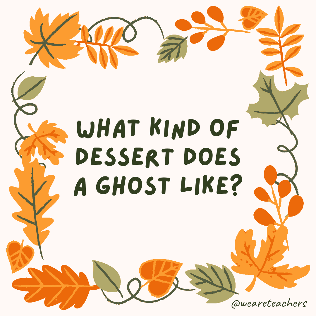 an image of a fall joke surrounded by fall leaves and vines