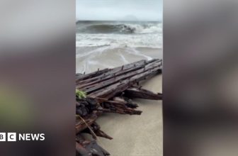 Watch: Shipwreck found on Nantucket island during nor’easter storm