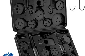 26pcs Brake Caliper Rewind Tool Universal Wind Back Kit (Black)