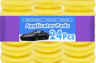 Polish applicator pad,24 Pcs Car Polishing Pads,High Density Microfiber Soft Polishing Sponges, Round 4 inch for Car Wax Applicator Pad,Yellow (24 PCS Polishing Sponges)