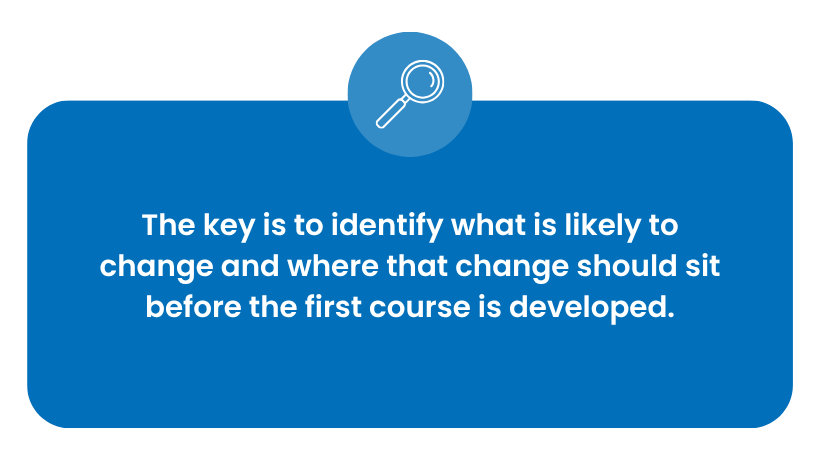 The key is to identify what is likely to change.