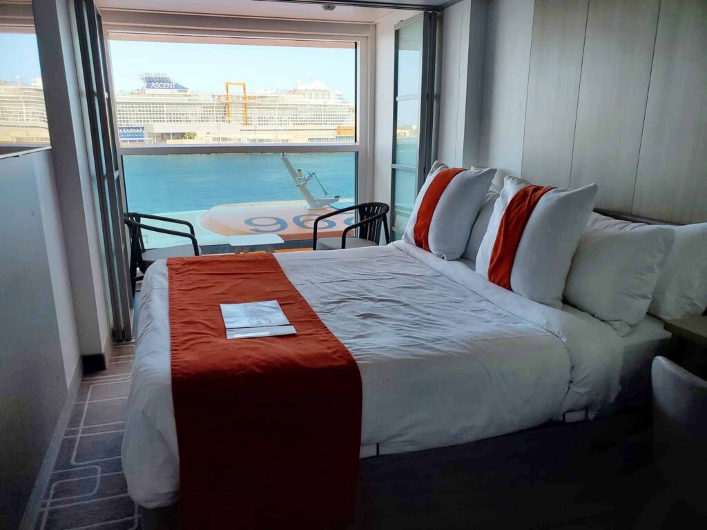 One of the downfalls of cruising is motion sickness.  Choose a cabin midship, lower level to minimize motion sickness