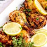 Air fryer chicken legs Pinterest image.