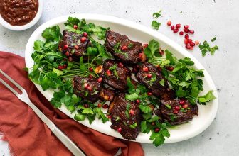 Balsamic Pomegranate Barbecue Beef Ribs Recipe