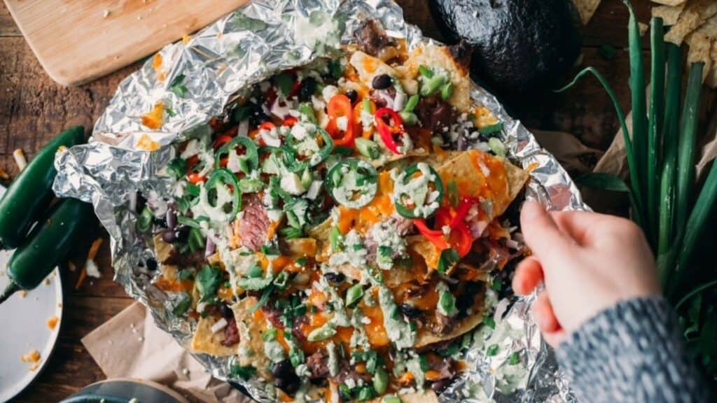 Foil Wrapped Carne Asado Nachos