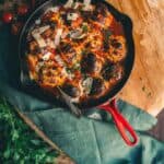 Pinterest graphic for chicken parmesan meatballs recipe.