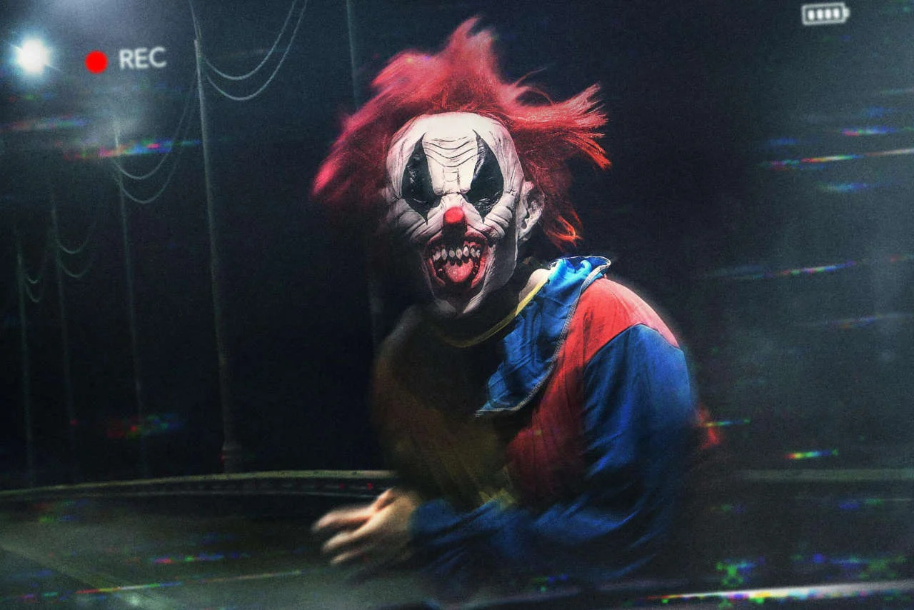 Key art for the Hulu documentary Clown Panic