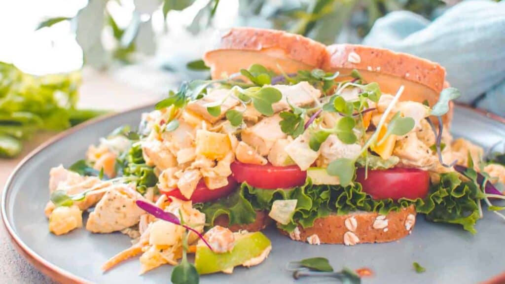 Curry Chicken Salad with Leftover Rotisserie Chicken.