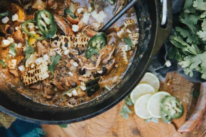 Dutch Oven White Chicken Chili 
