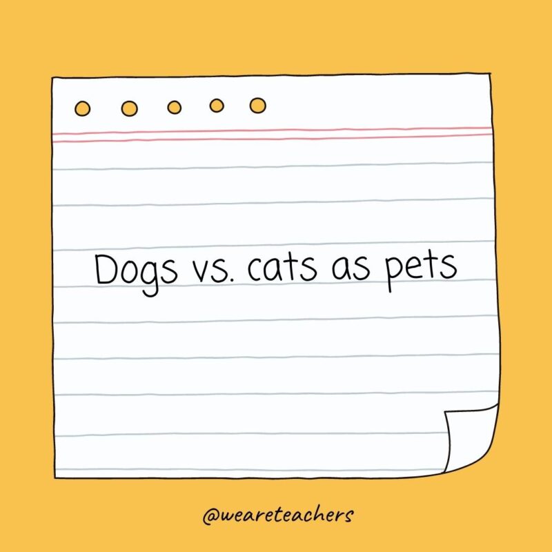 Essay topics 3 Dogs vs. cats as pets