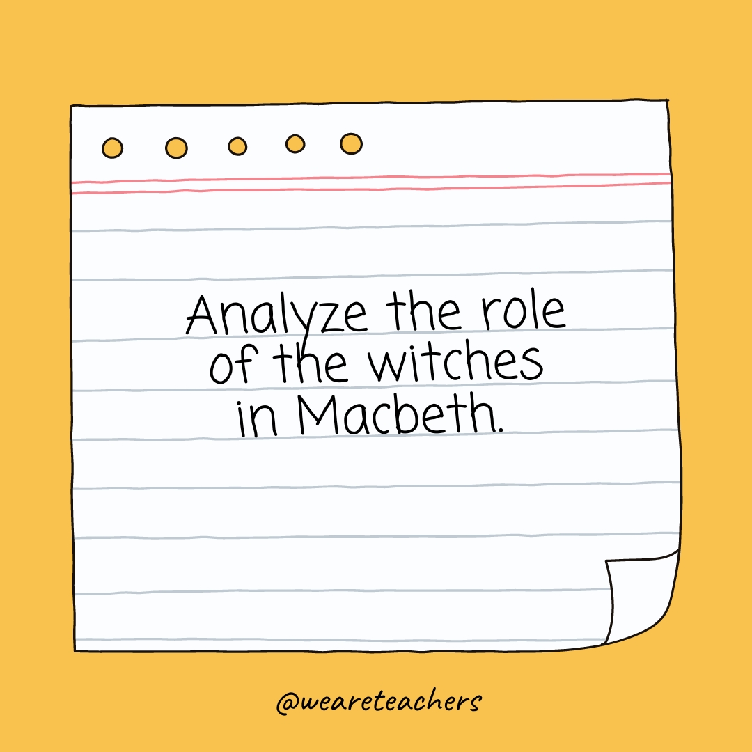 Essay topics 7_v2 Analyze the role of the witches in Macbeth.