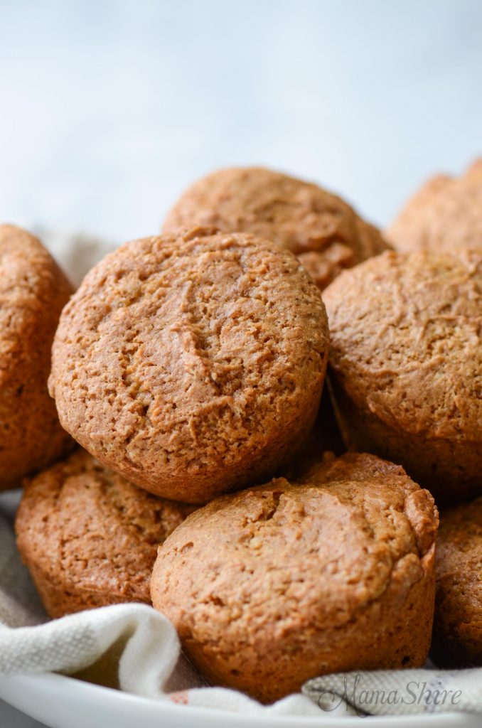 A bunch of gluten-free applesauce muffins. 