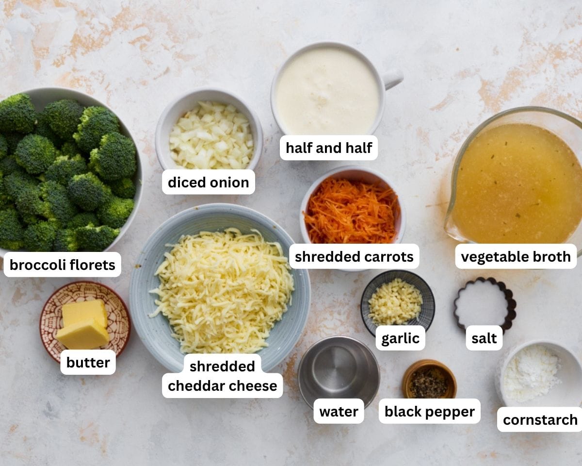 gluten-free broccoli cheddar soup ingredients