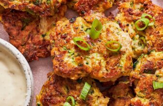 Gluten Free Zucchini Fritters with Chicken