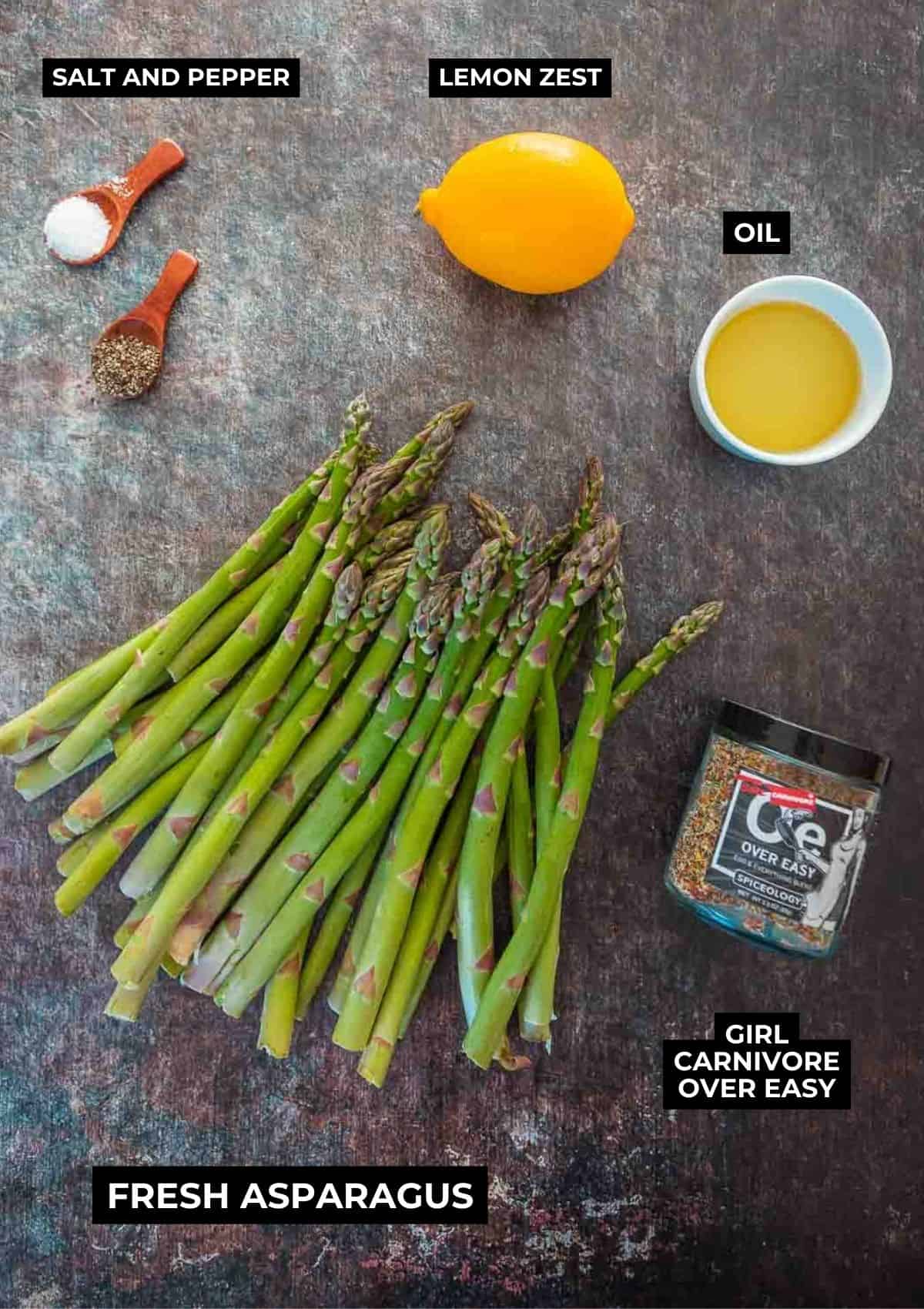 Ingredients for this foil wrapped camping recipe. 