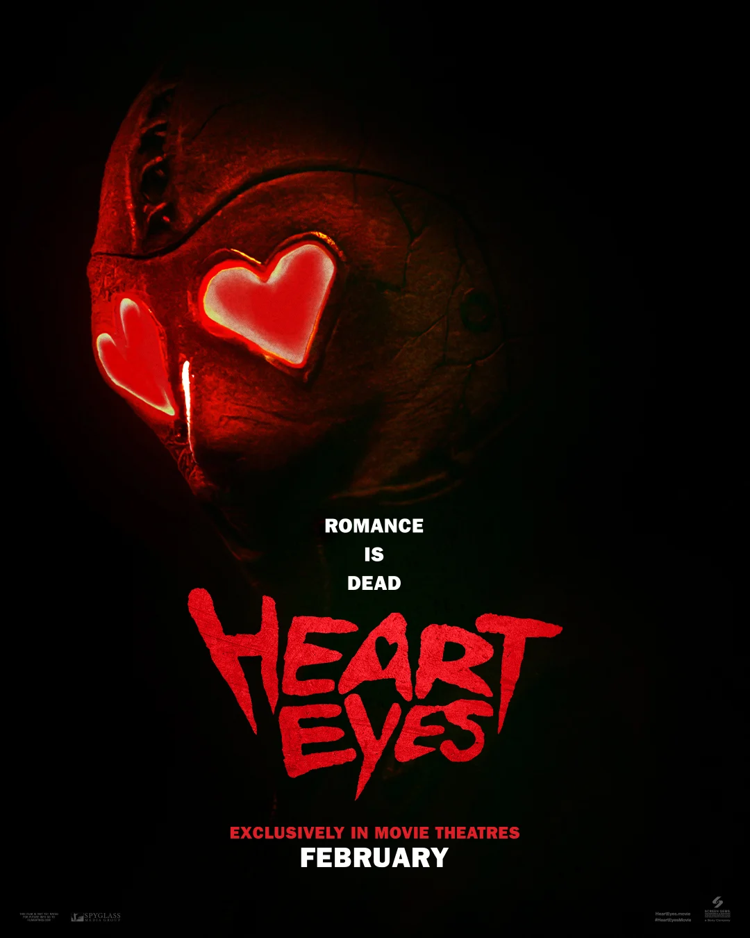 Teaser key art for the 2025 slasher Heart Eyes