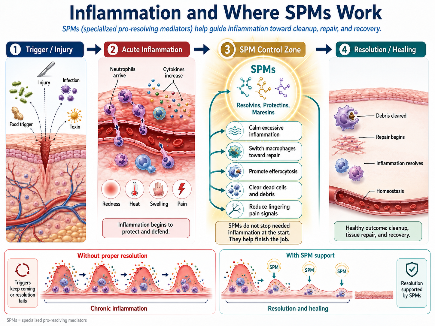 How SPM supplements help inflammation