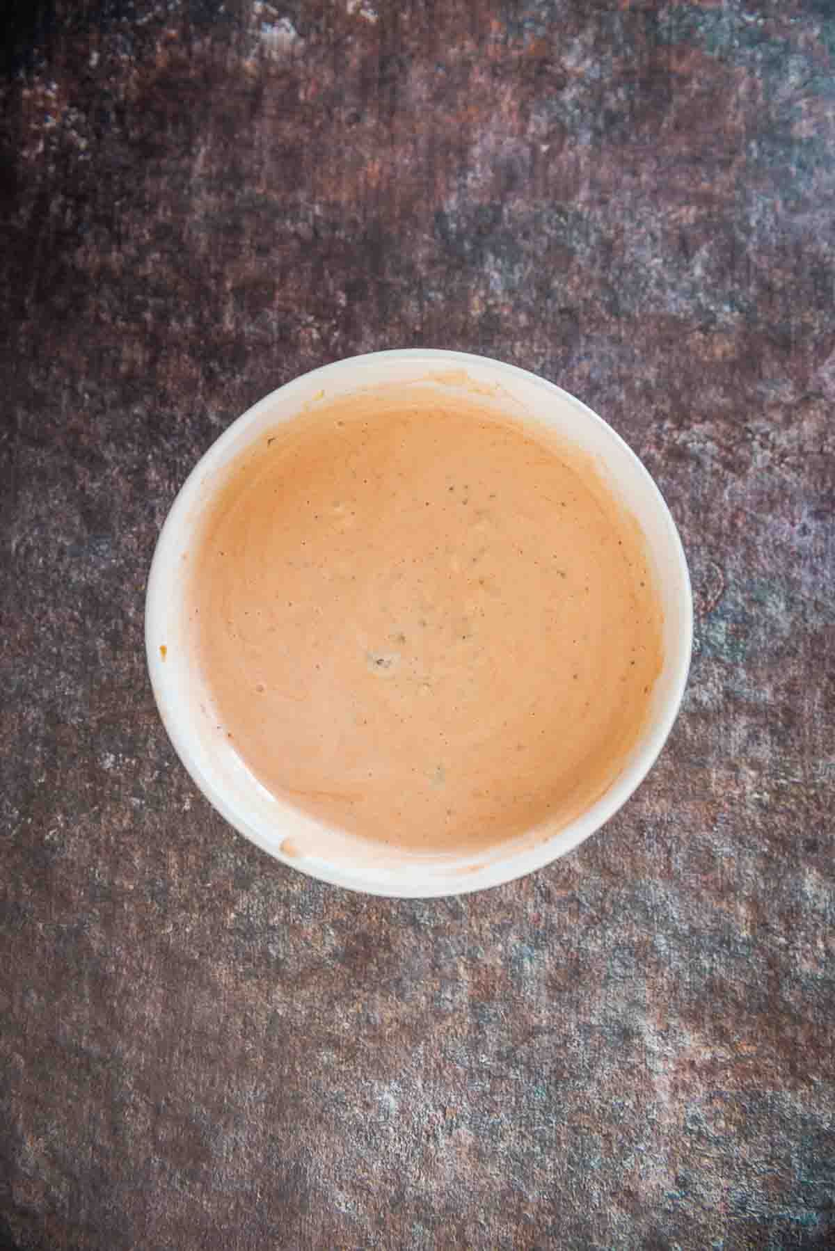 Ingredients mixed in a bowl.