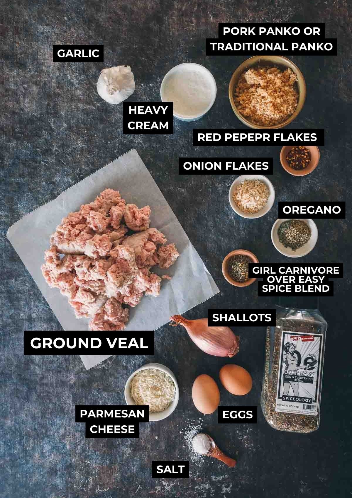 Ingredients prepped for this recipe.
