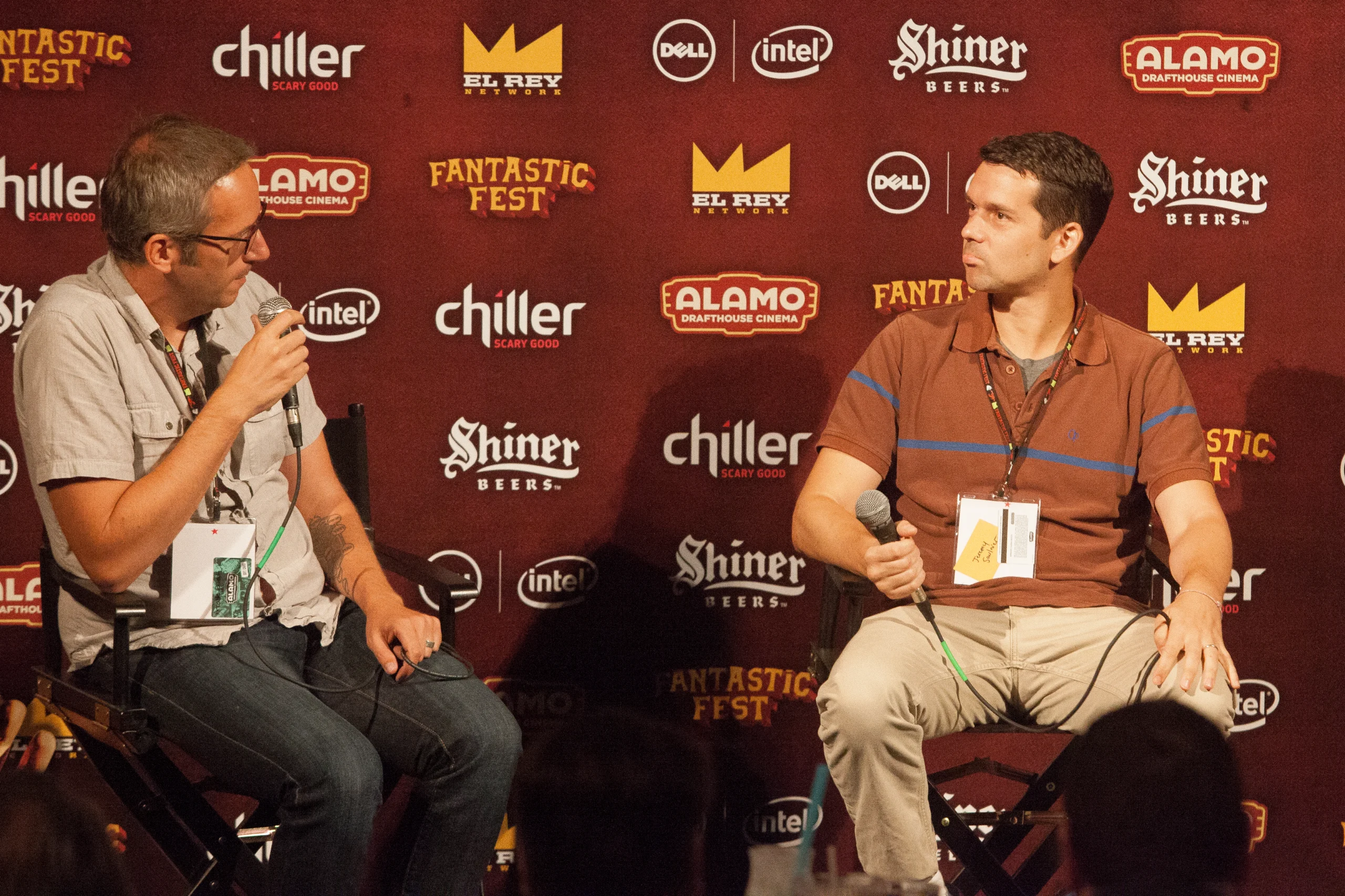 Jeremy Saulnier, writer-director of A24's Slayground, at Fantastic Fest