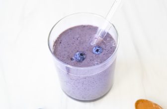 Banana-Blueberry Low FODMAP Smoothie with Almond Milk