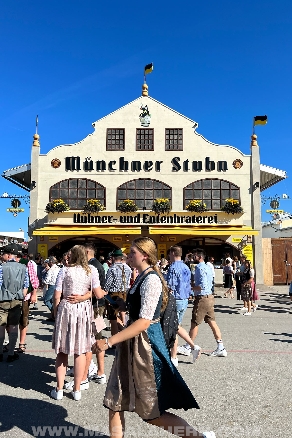 Roasted chicken and duck stall at the Oktoberfest