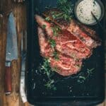 Reverse sear prime rib roast.