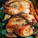 Oven roasted cornish hens pinterest image.