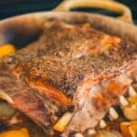 Pinterest graphic for roasted lamb.