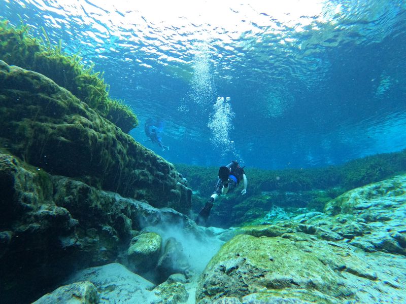 Scuba Diving in a Natural Spring