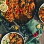 Pinterest graphic for cajun shrimp recipe.