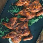Smoked cornish hens recipe pinterest graphic.