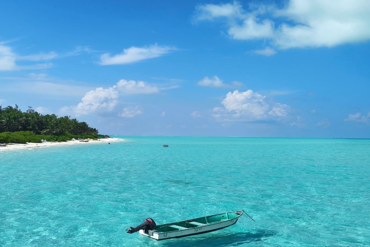 Suheli Par coral atoll and lagoon in Lakshadweep