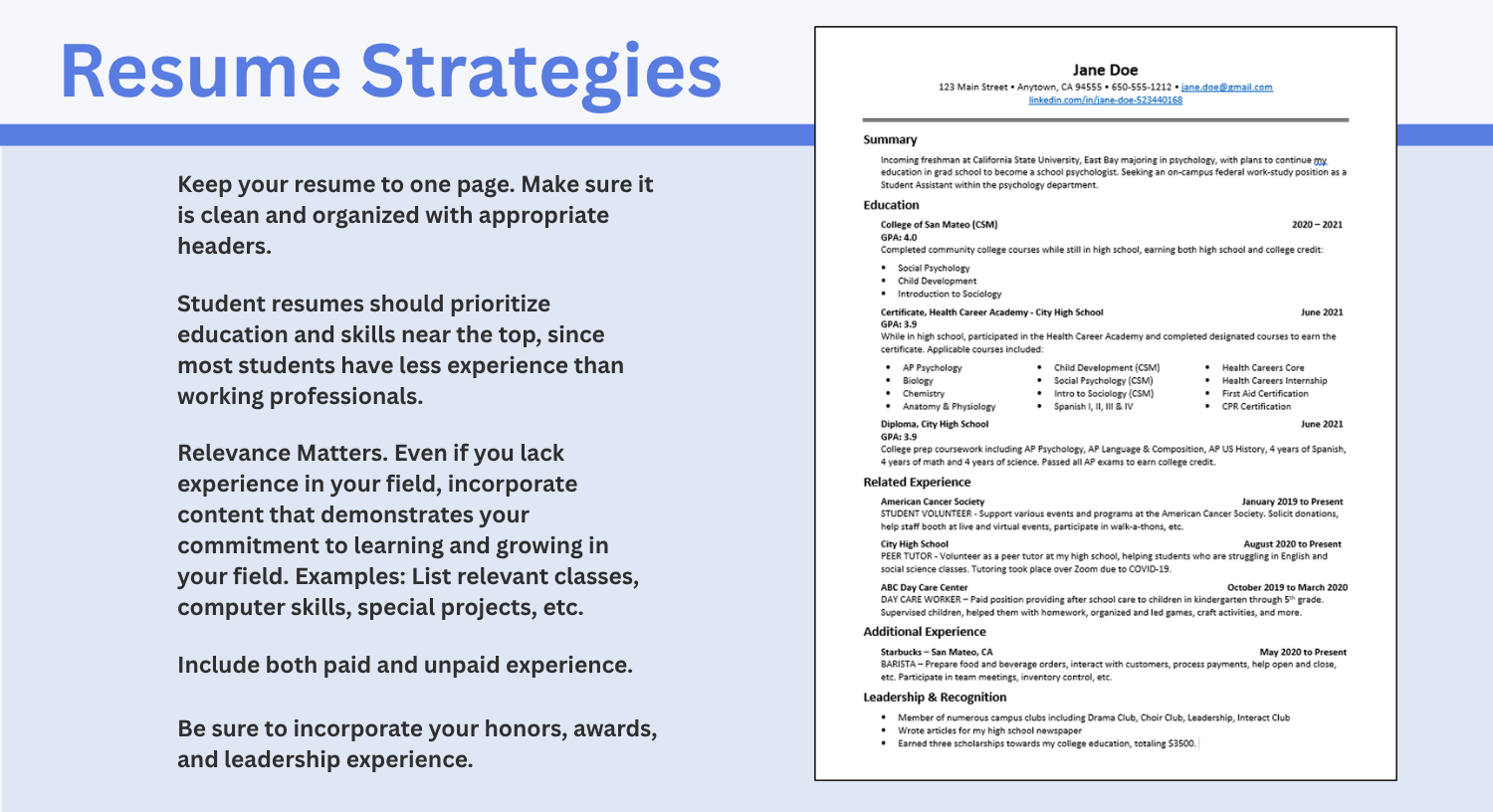 Resume Strategies