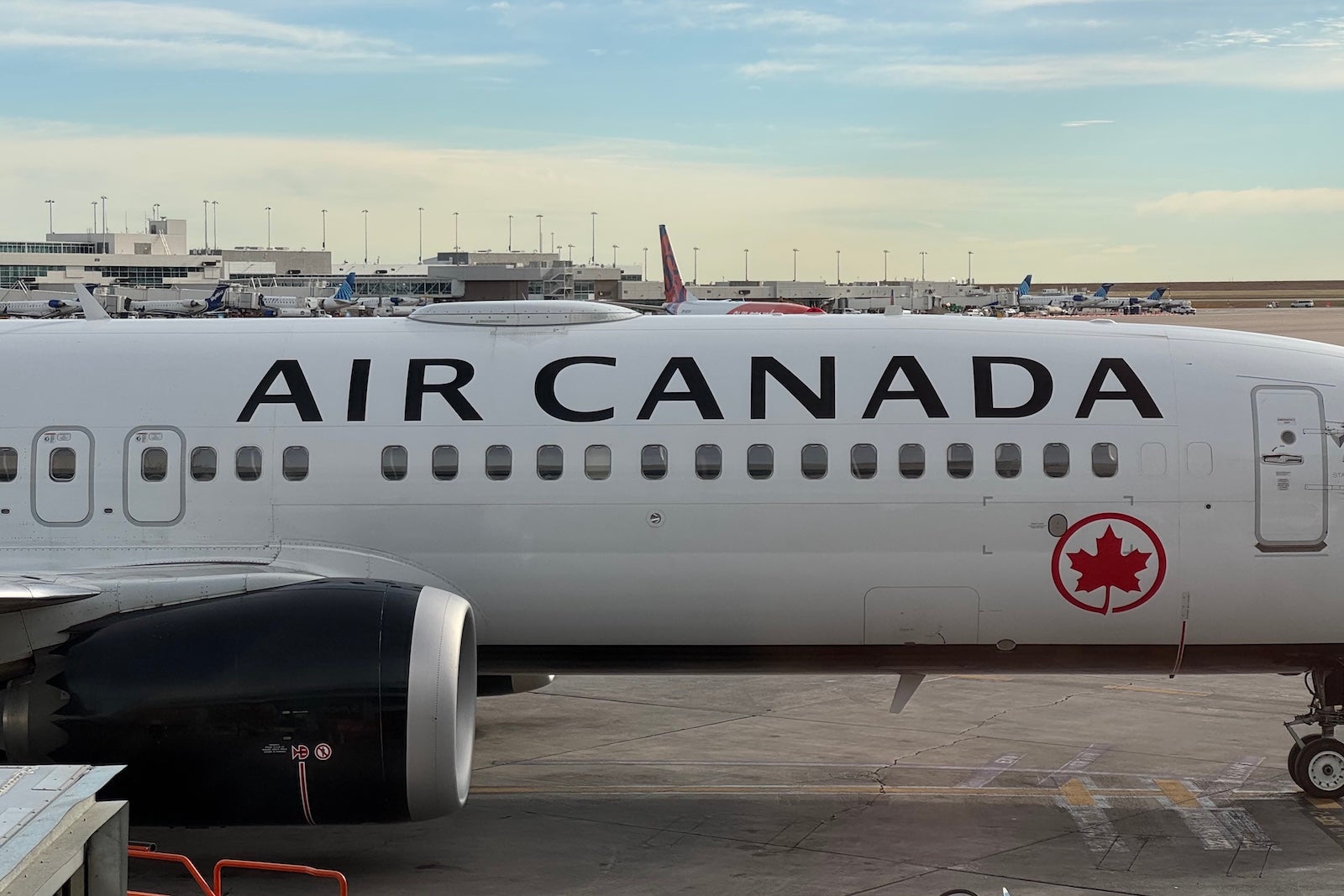 Air Canada plane on the tarmac