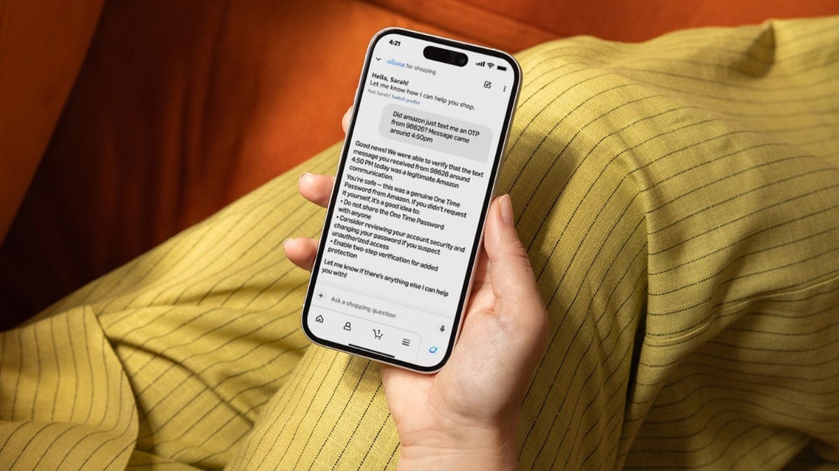 A person holds a phone.