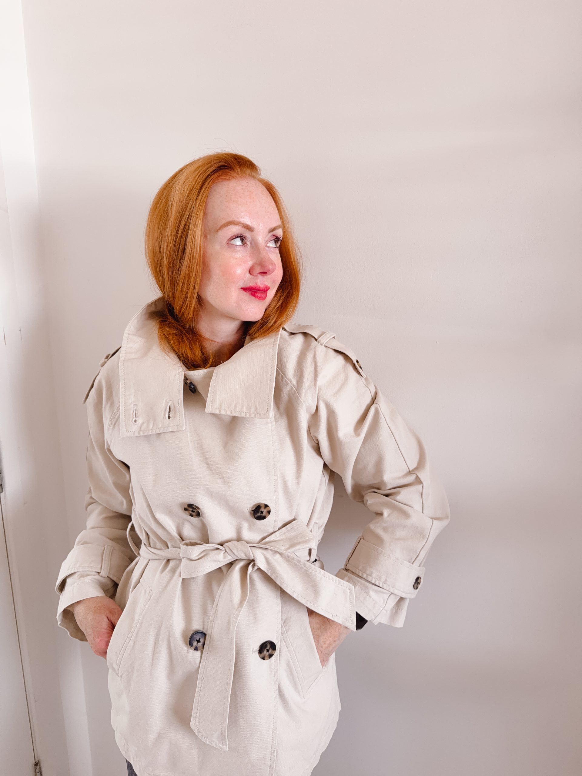 New Look funnel neck trench coat