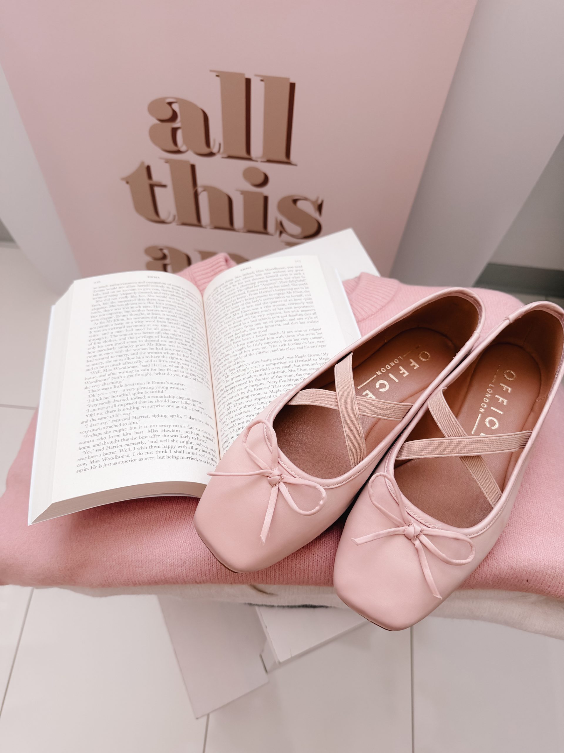 pink satin ballet flats