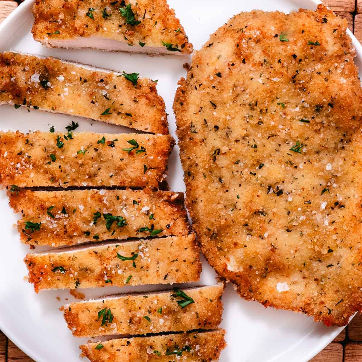 breaded chicken cutlets with Italian breadcrumbs