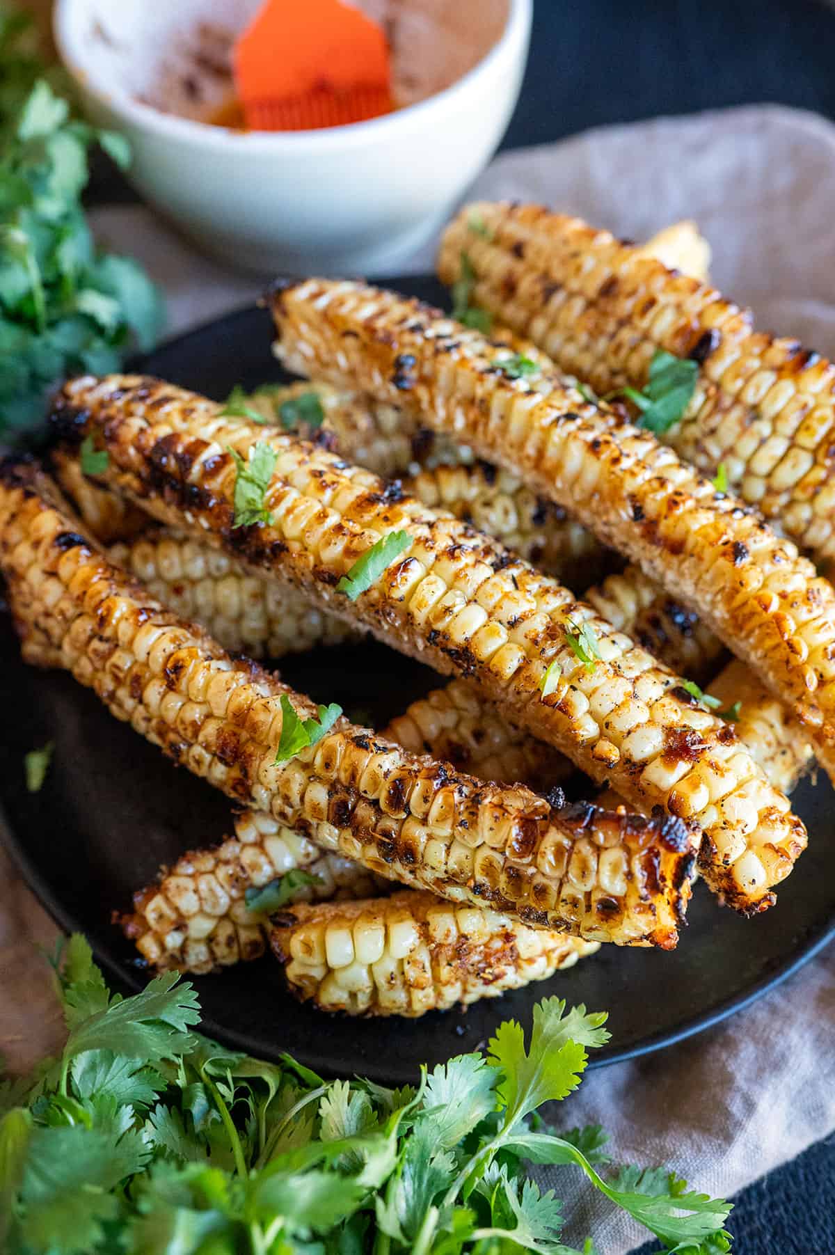 Platter of corn ribs.