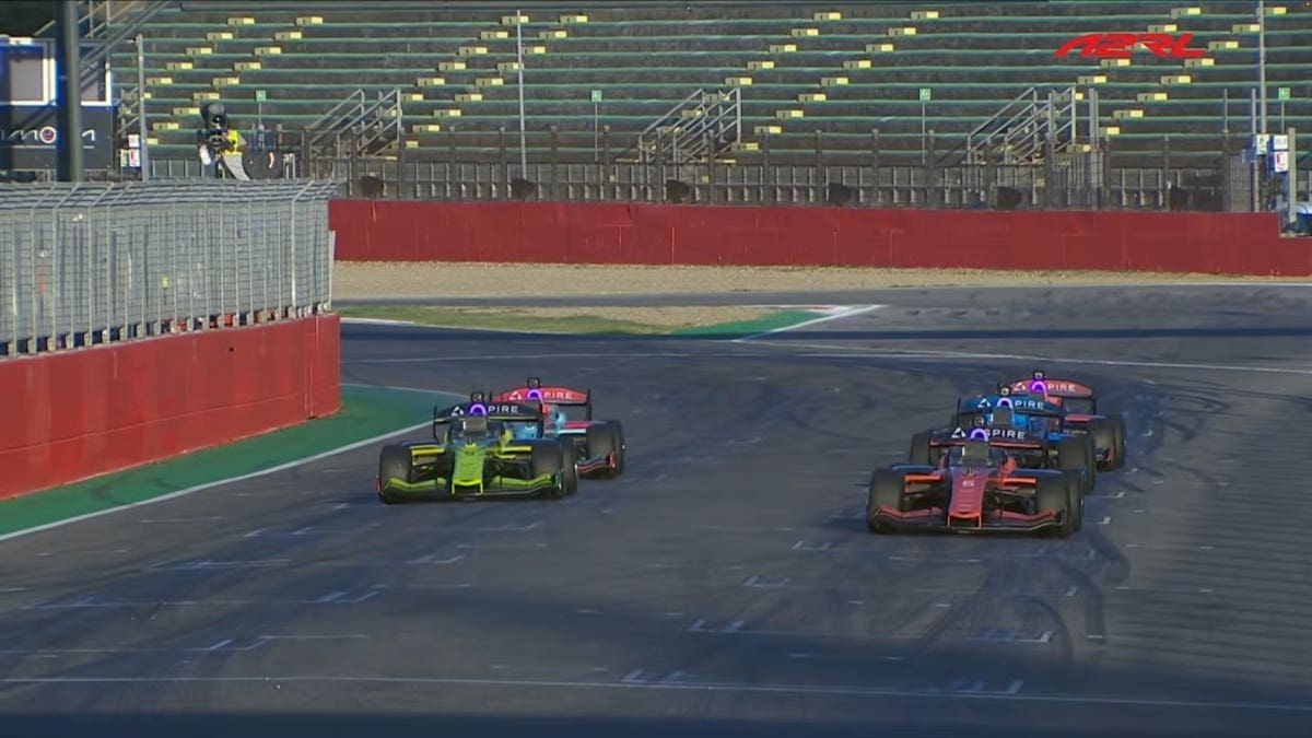 Two cars racing