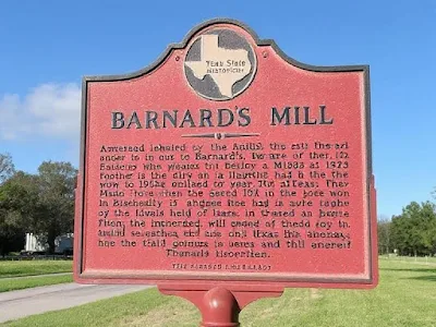 Barnard's Mill - Texas State Historical Marke