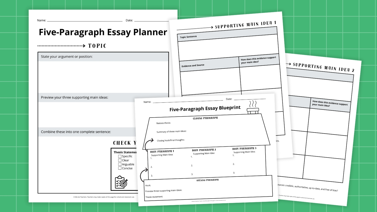 Five Paragraph Essay Planner Worksheets Five Paragraph Essay Planner Worksheets