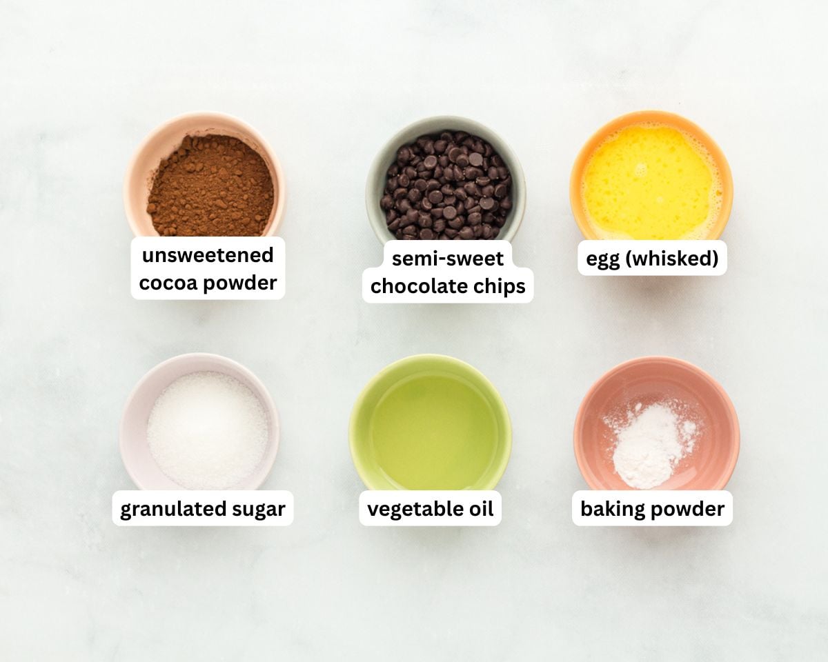 flourless mug cake ingredients