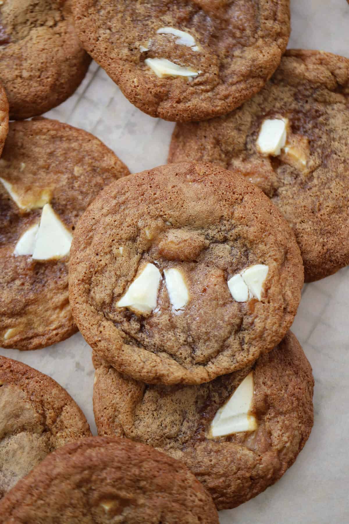 Gluten free white chocolate and gingerbread cookies.