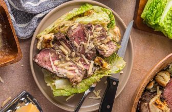 Grilled Steak Caesar Salad (Charred Romaine + Tableside Dressing)